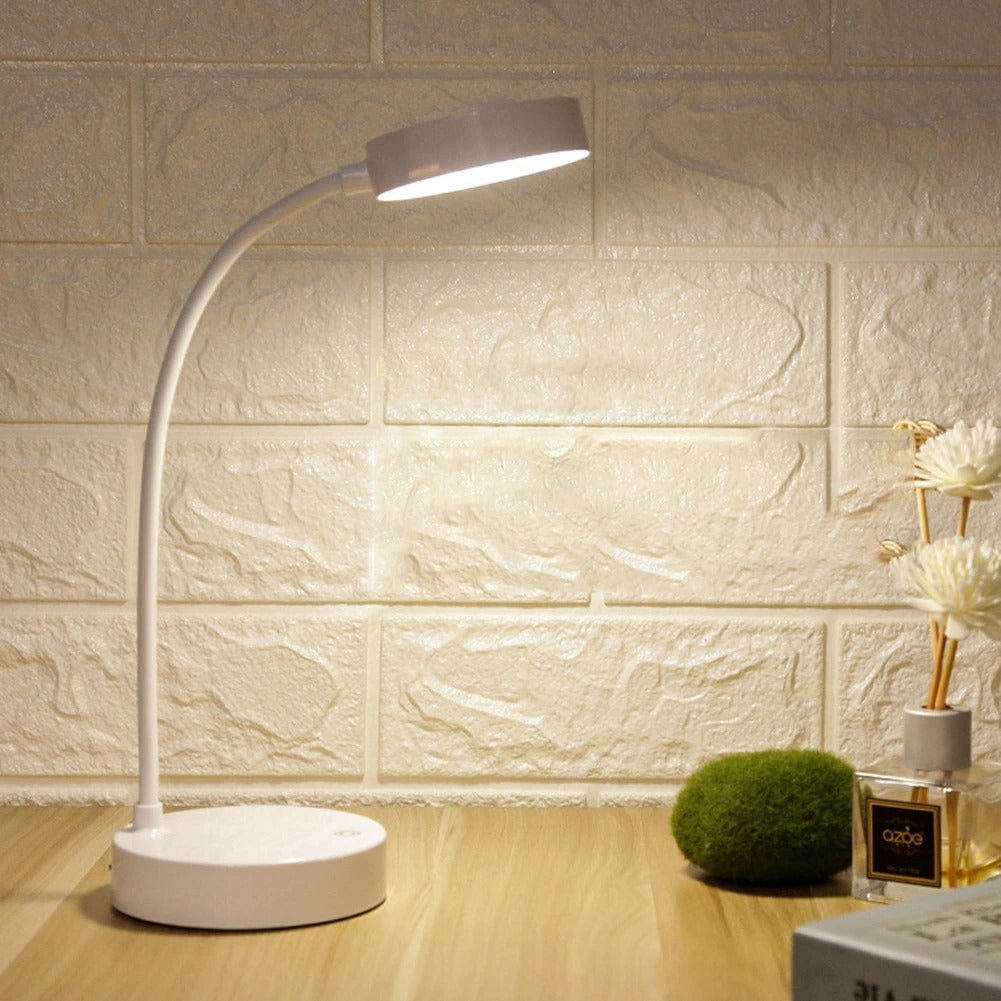 Lampa stołowa LED z regulacją jasności, sterowaniem dotykowym i giętką szyjką
