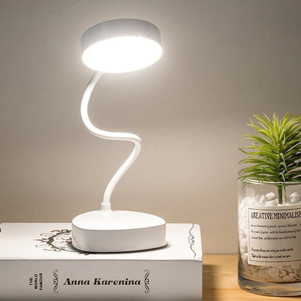 Praktyczna lampa biurkowa LED z regulacją jasności i sterowaniem dotykowym