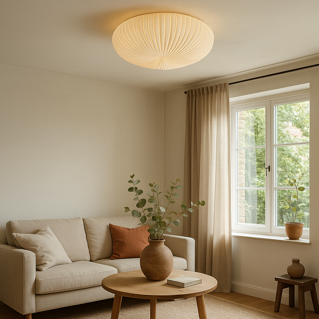 Nowoczesna rzeźbiona lampa sufitowa z wbudowanym podświetleniem LED