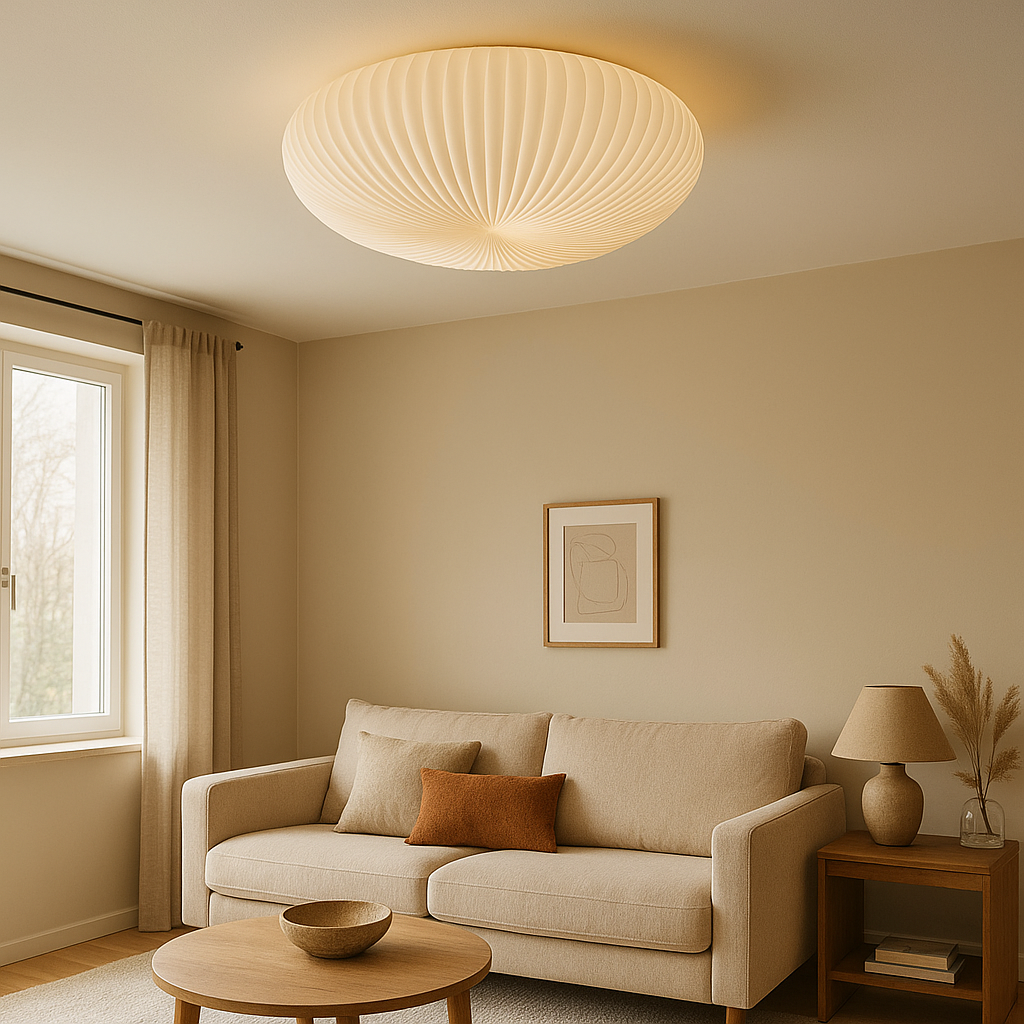 Funkcjonalna, ciepła lampa sufitowa LED do nowoczesnego oświetlenia ambientowego