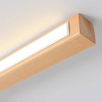 Ozdobna smukła drewniana lampa sufitowa LED z 3 trybami kolorów