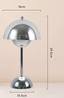 Nowoczesna ściemnialna ładowalna skandynawska lampa stołowa