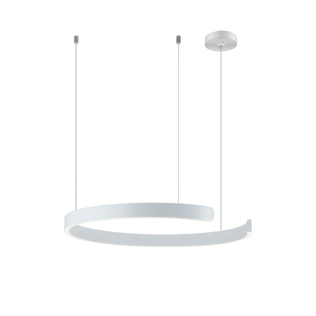 Stylowa wisząca lampa pierścieniowa LED do nowoczesnych wnętrz