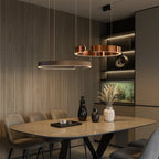Stylowa wisząca lampa pierścieniowa LED do nowoczesnych wnętrz