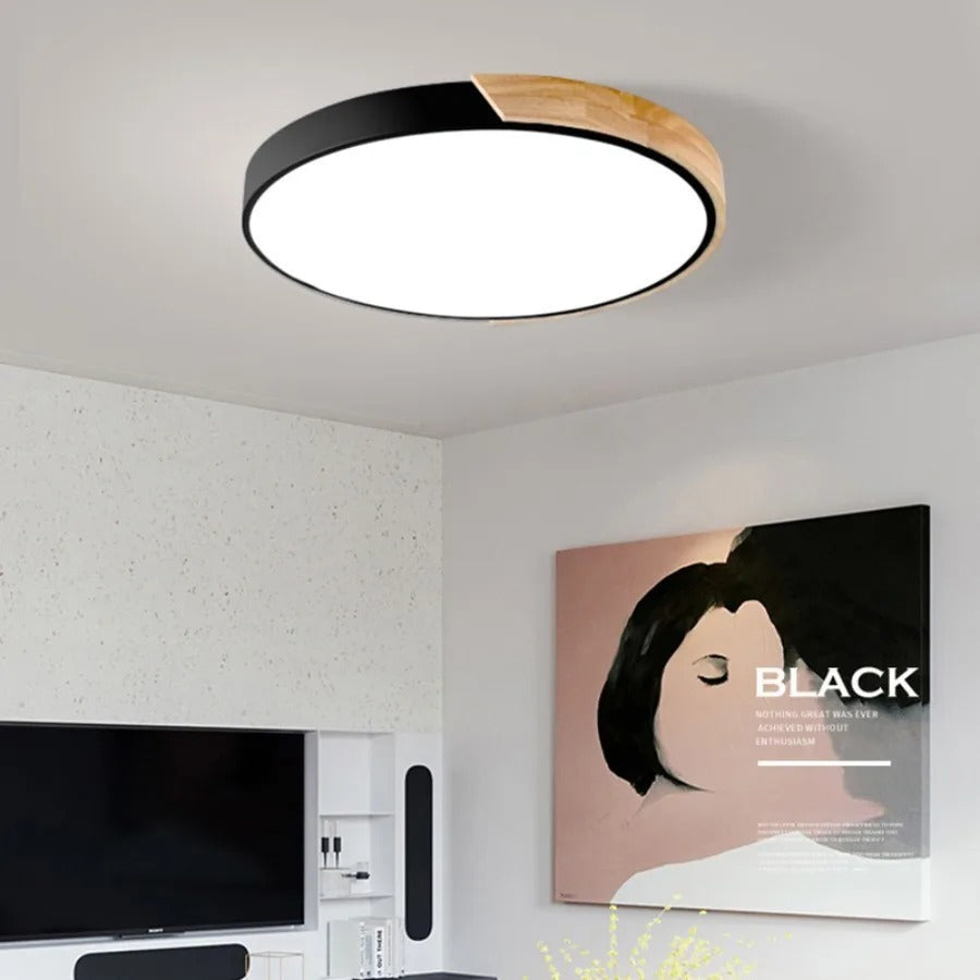 Smukła Skandynawska Lampa LED - Wnętrz Okrągły Design