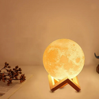 Lampa księżycowa 3D zmieniająca kolory regulowane światło z pilotem