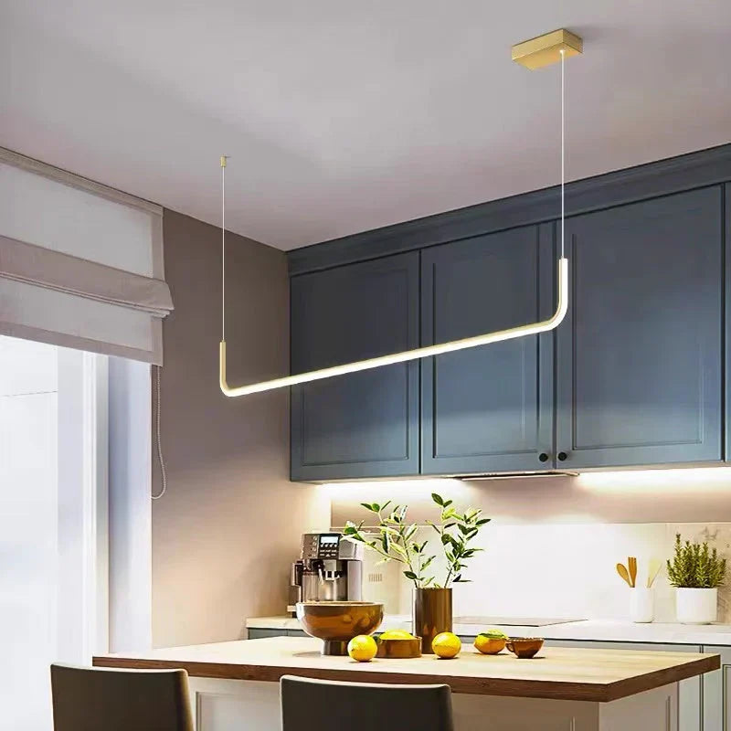 Jasna Regulowana Liniowa Lampa LED nad Wyspę Kuchenną