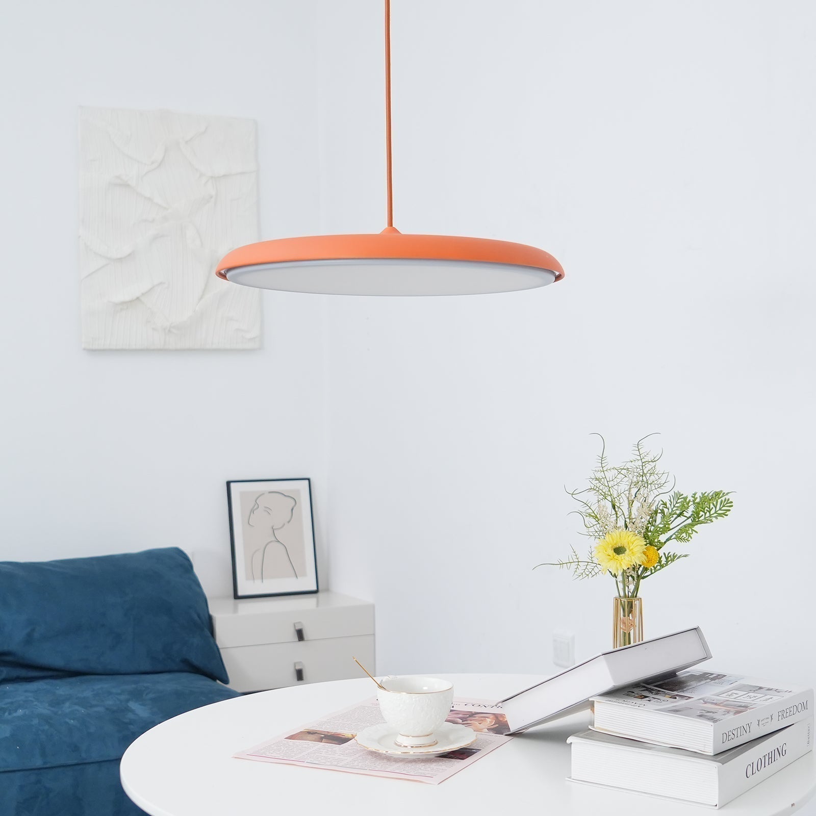 Minimalistyczna okrągła lampa wisząca LED