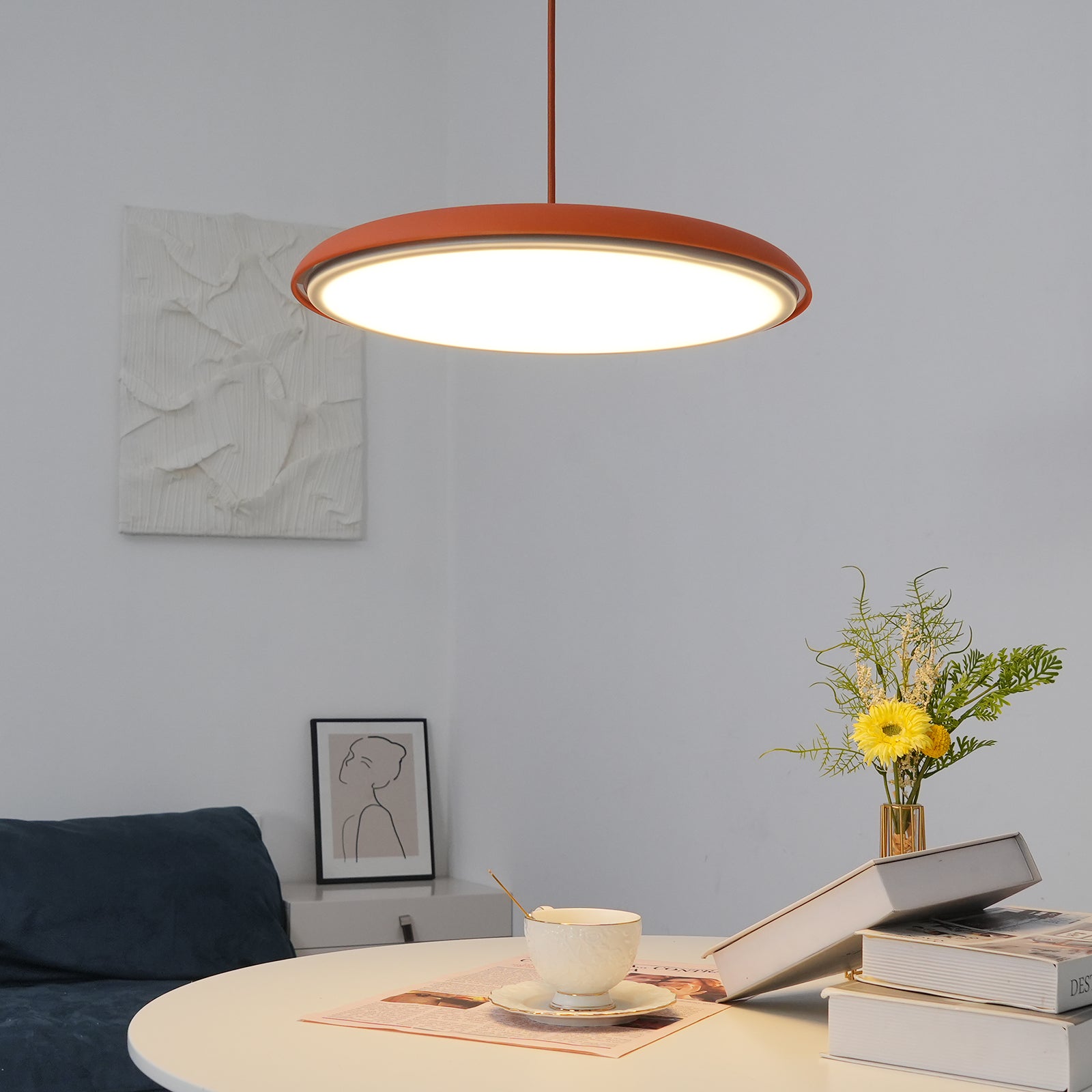Minimalistyczna okrągła lampa wisząca LED