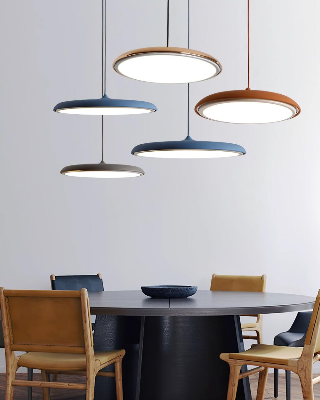 Minimalistyczna okrągła lampa wisząca LED