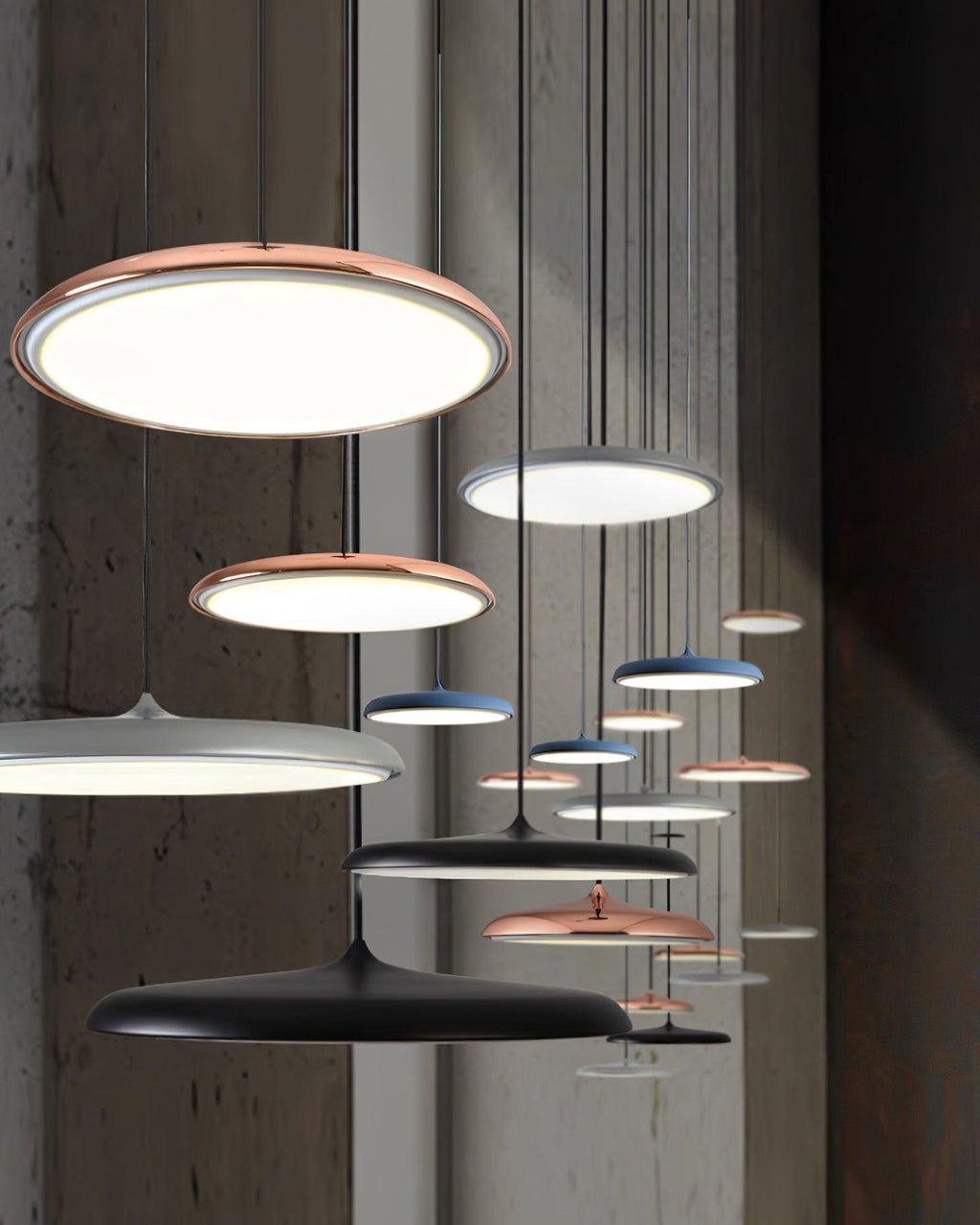 Minimalistyczna okrągła lampa wisząca LED