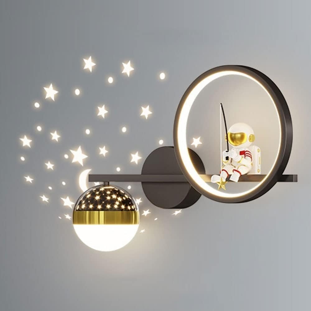 Lampa ścienna LED Starry Glow z ciepłym białym światłem - Bezpieczna dla dzieci i przeznaczona do sypialni