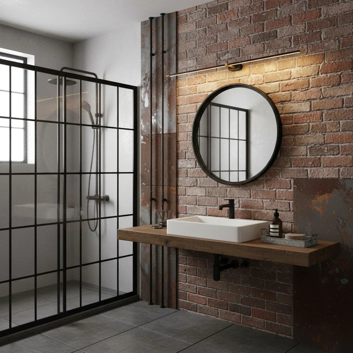 Minimalna smukła lampa ścienna LED do łazienki