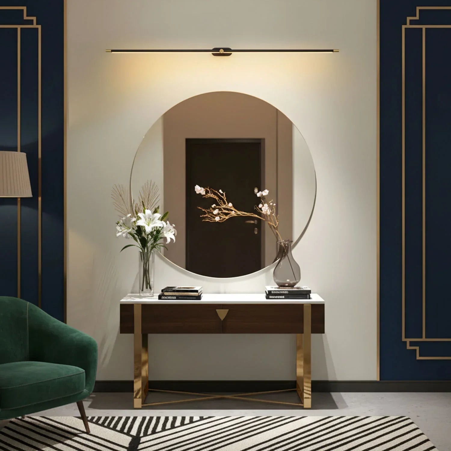 Minimalna smukła lampa ścienna LED do łazienki