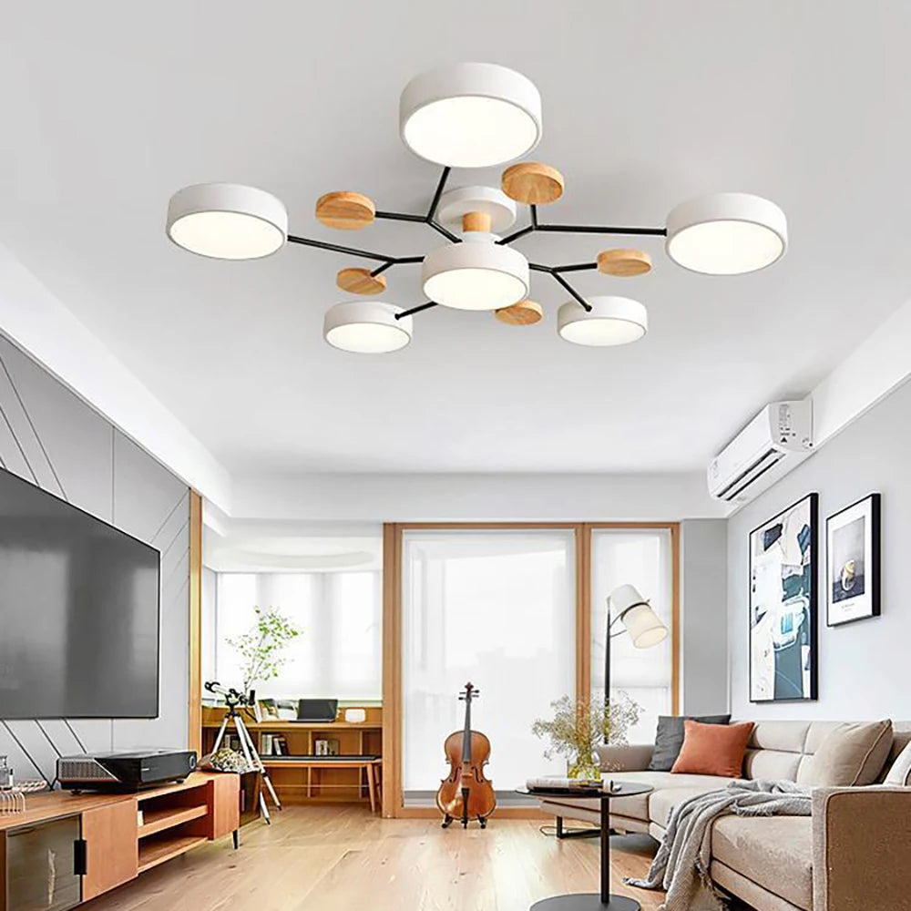 Elegancka, nowoczesna lampa sufitowa z ręcznie wykonanymi wykończeniami