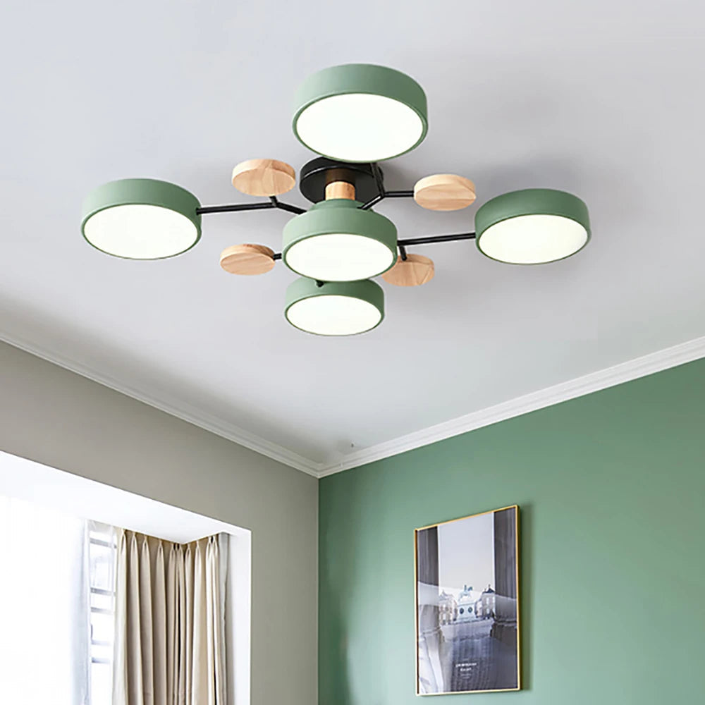Elegancka, nowoczesna lampa sufitowa z ręcznie wykonanymi wykończeniami