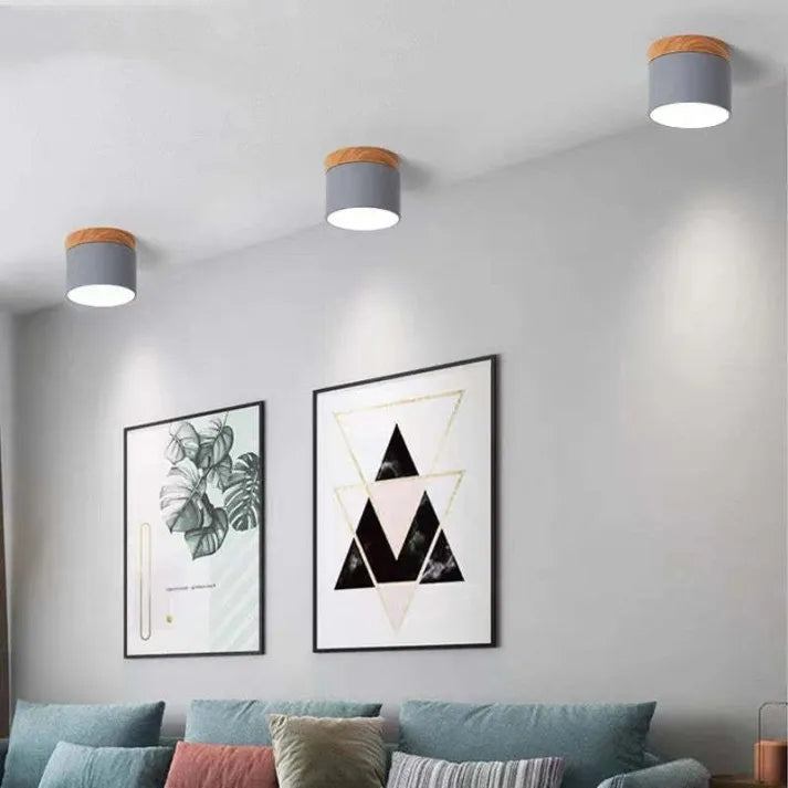 Smukła cylindryczna lampa sufitowa LED punktowa