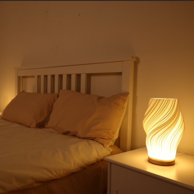 Stylowa lampa stołowa wave creast LED do nowoczesnych wnętrz