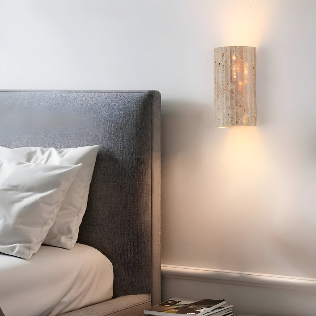 Lampa ścienna z naturalnego kamienia do dekoracyjnego oświetlenia