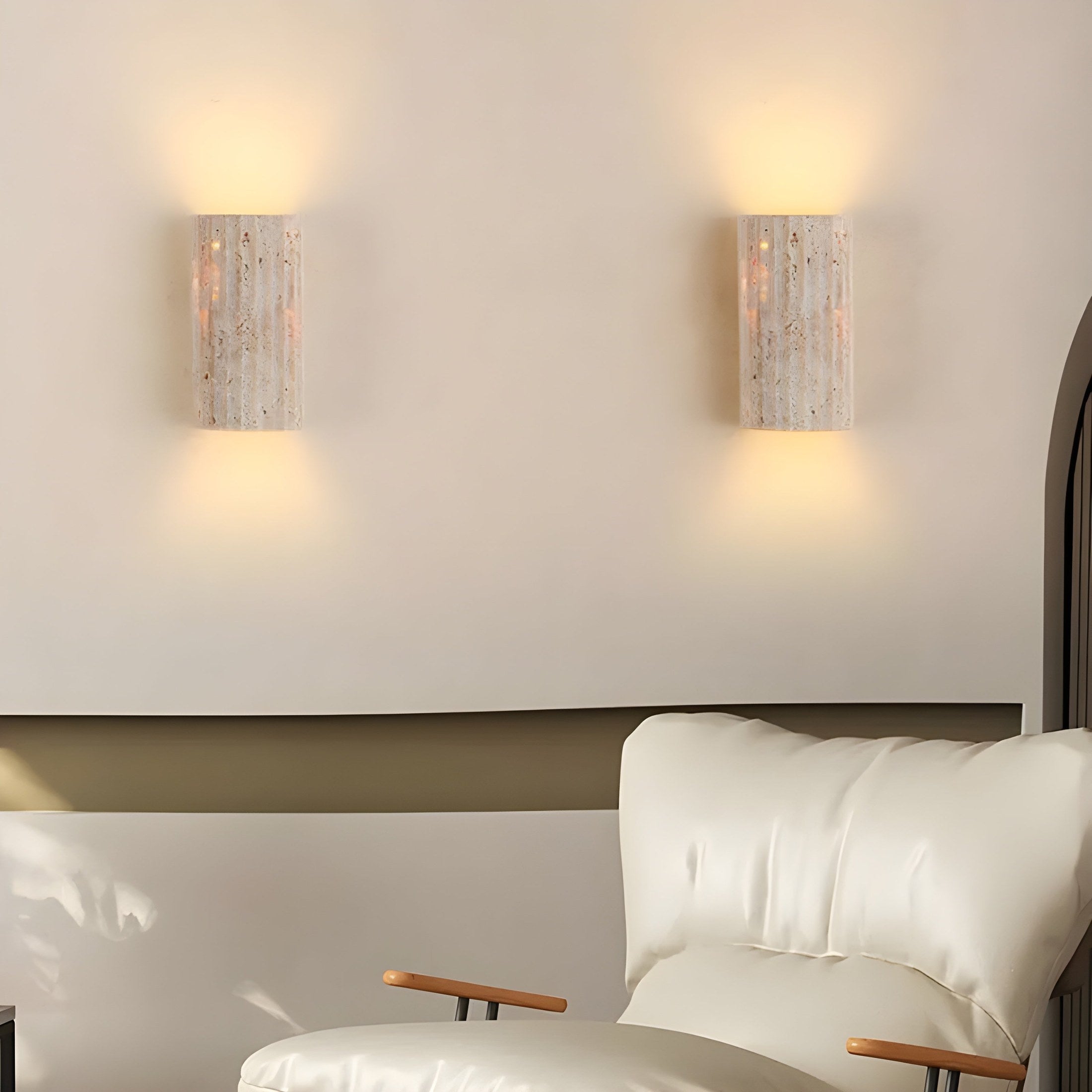 Lampa ścienna z naturalnego kamienia do dekoracyjnego oświetlenia