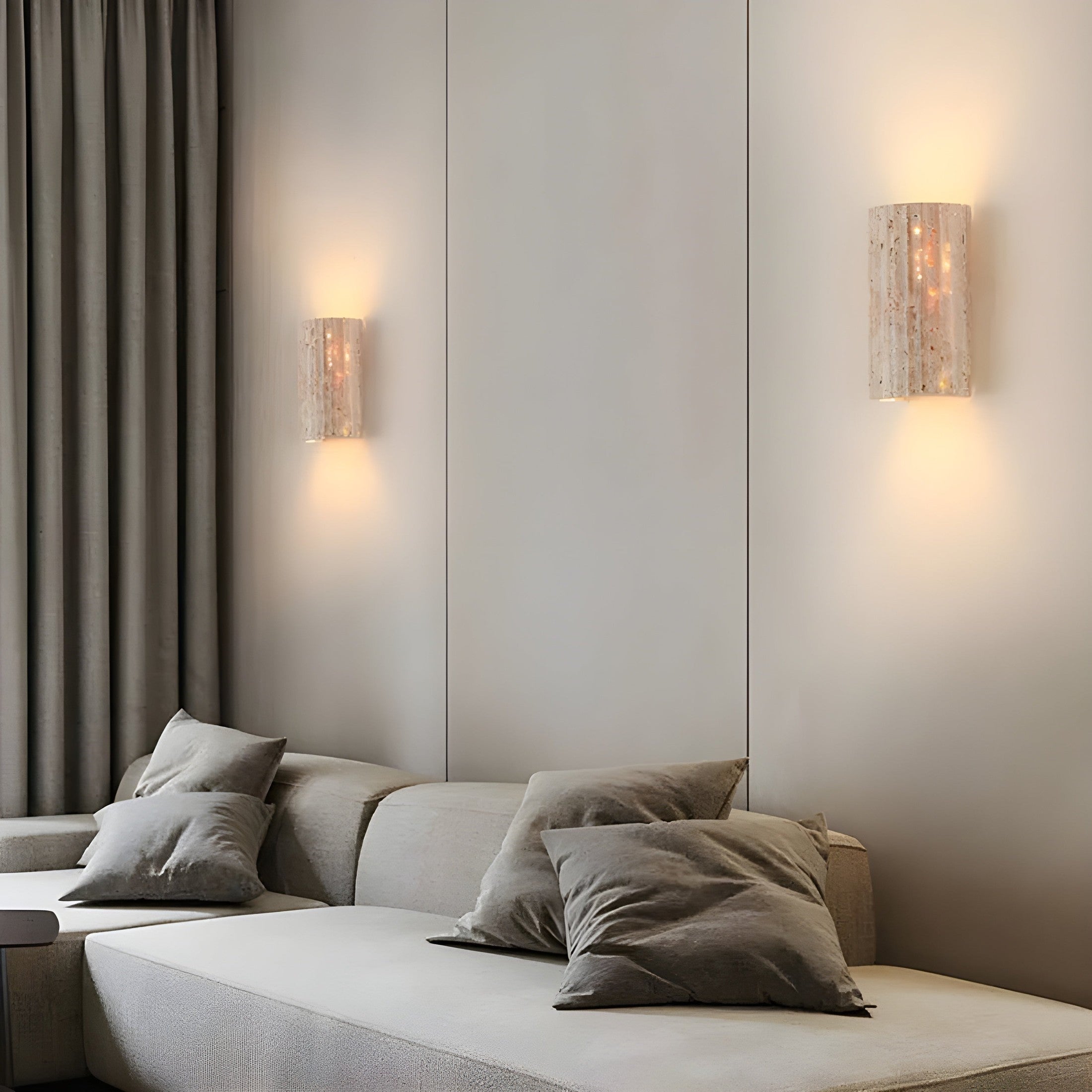 Lampa ścienna z naturalnego kamienia do dekoracyjnego oświetlenia