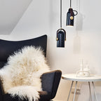 Przemysłowa lampa wisząca w stylu „cannon” do wnętrz typu loft