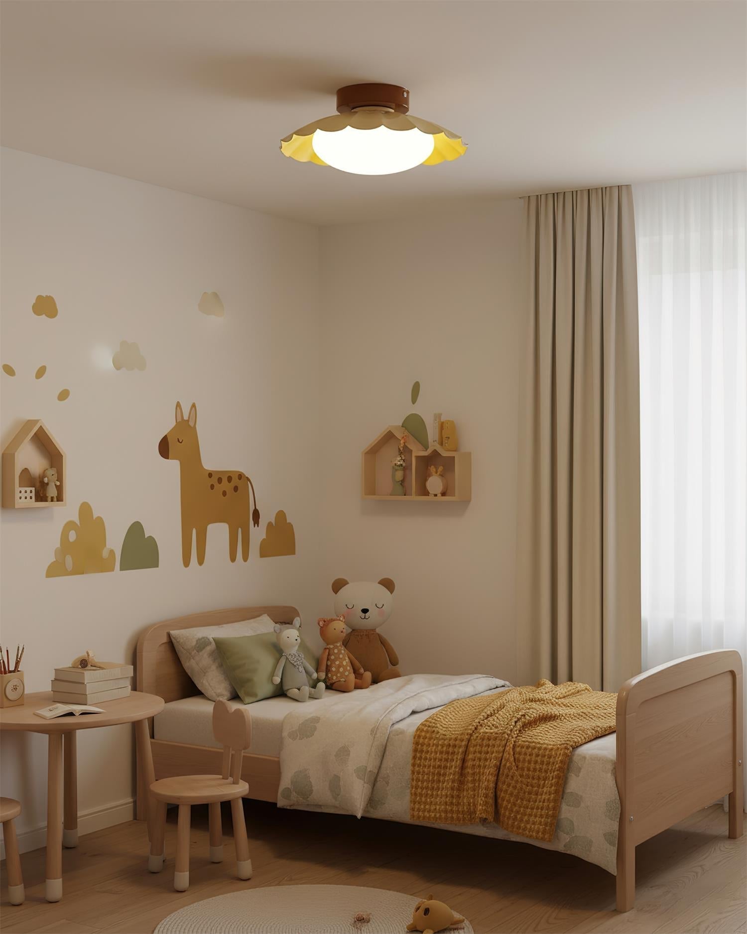 Skandynawska nephele ciepła lampa sufitowa LED w kształcie chmury