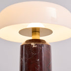 Nowoczesna lampa stołowa z marmurową podstawą i dotykowym sterowaniem LED