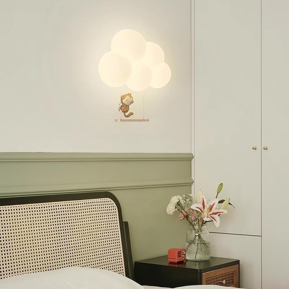 Delikatna lampa LED w kształcie chmury