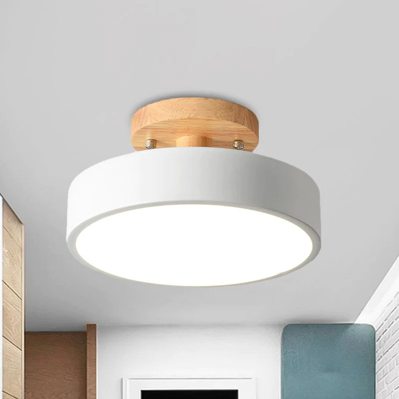 Lampa sufitowa LED do montażu podtynkowego w stylu skandynawskim do wnętrz
