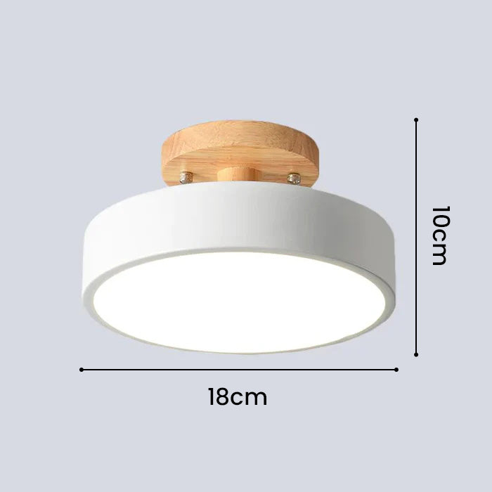 Lampa sufitowa LED do montażu podtynkowego w stylu skandynawskim do wnętrz