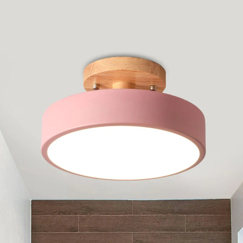 Lampa sufitowa LED do montażu podtynkowego w stylu skandynawskim do wnętrz