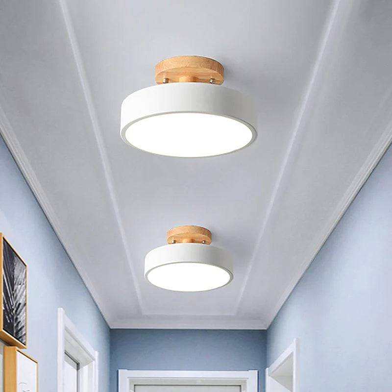 Lampa sufitowa LED do montażu podtynkowego w stylu skandynawskim do wnętrz