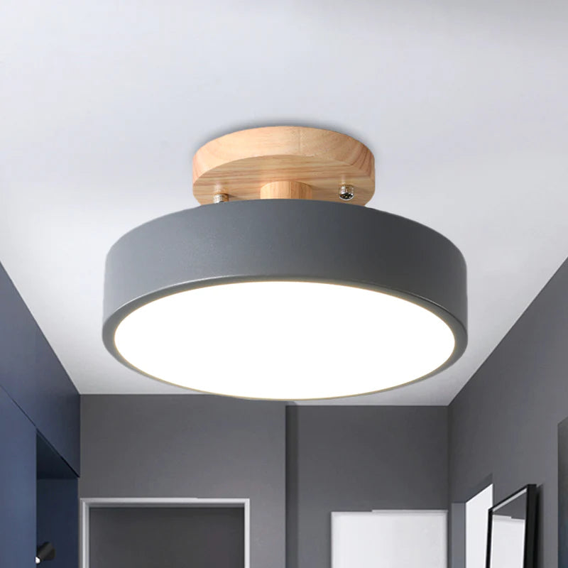 Lampa sufitowa LED do montażu podtynkowego w stylu skandynawskim do wnętrz