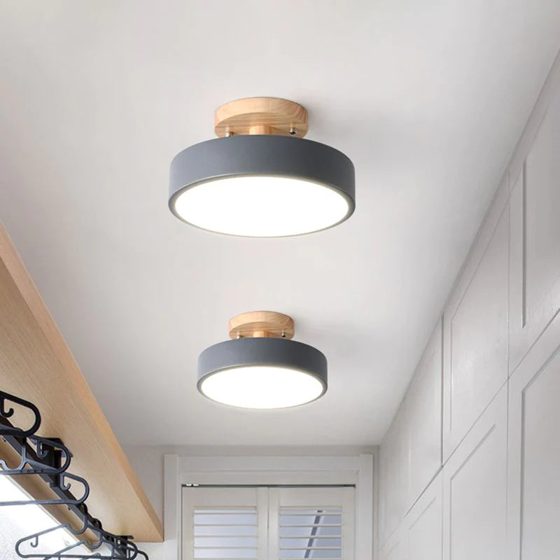 Lampa sufitowa LED do montażu podtynkowego w stylu skandynawskim do wnętrz