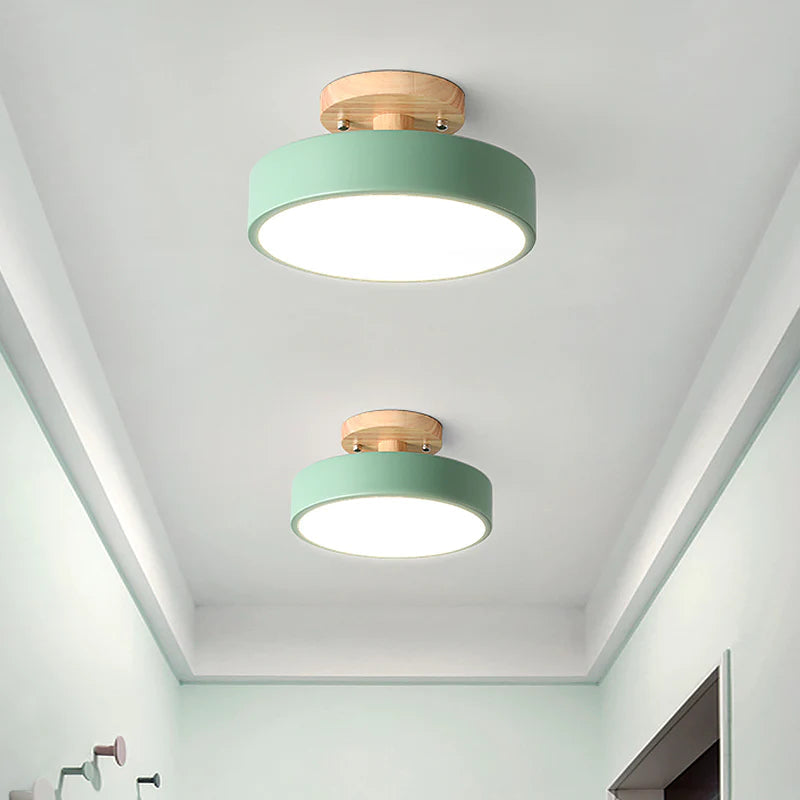 Lampa sufitowa LED do montażu podtynkowego w stylu skandynawskim do wnętrz
