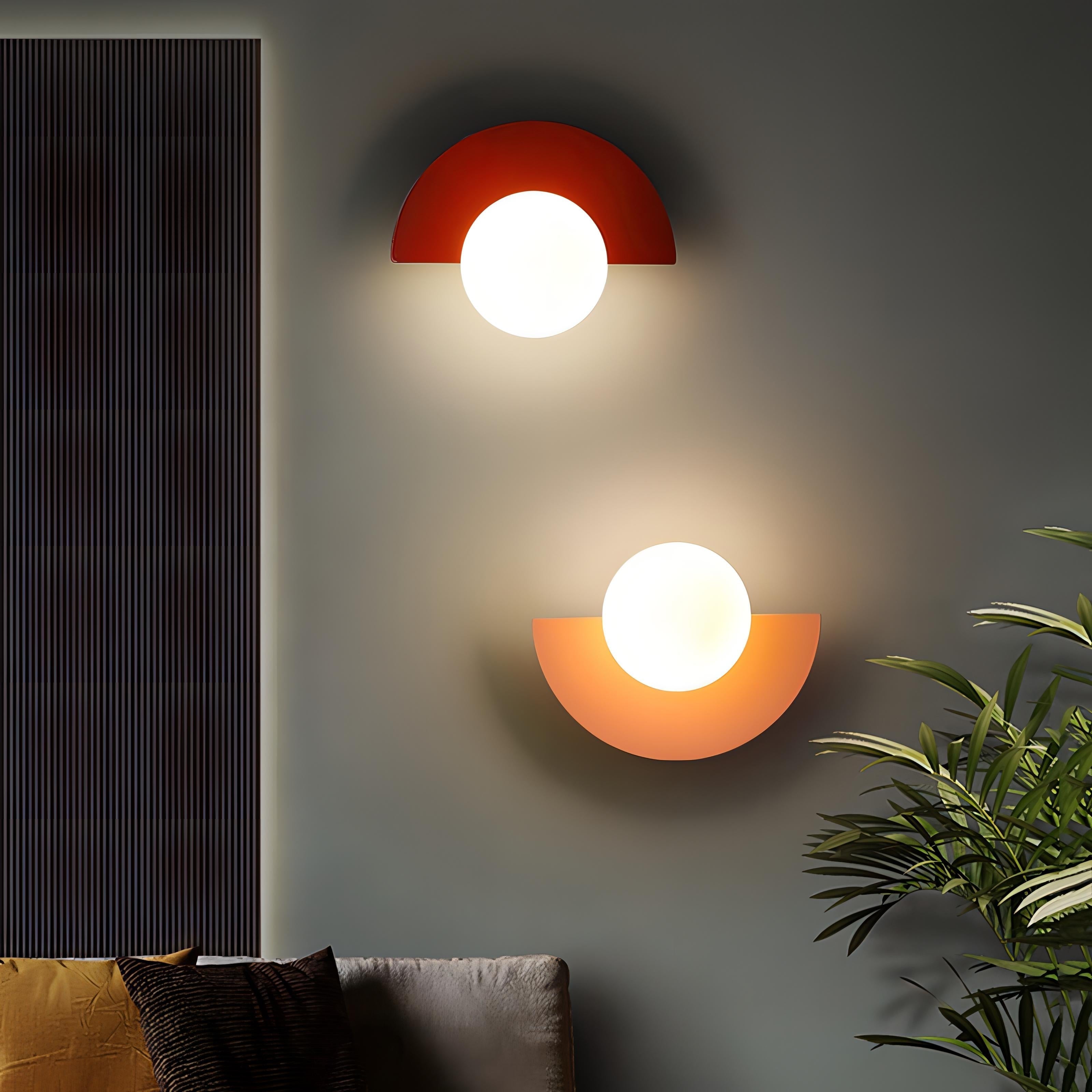 Minimalistyczna energooszczędny półokrągła lampa ścienna LED - Idealna do każdego pomieszczenia
