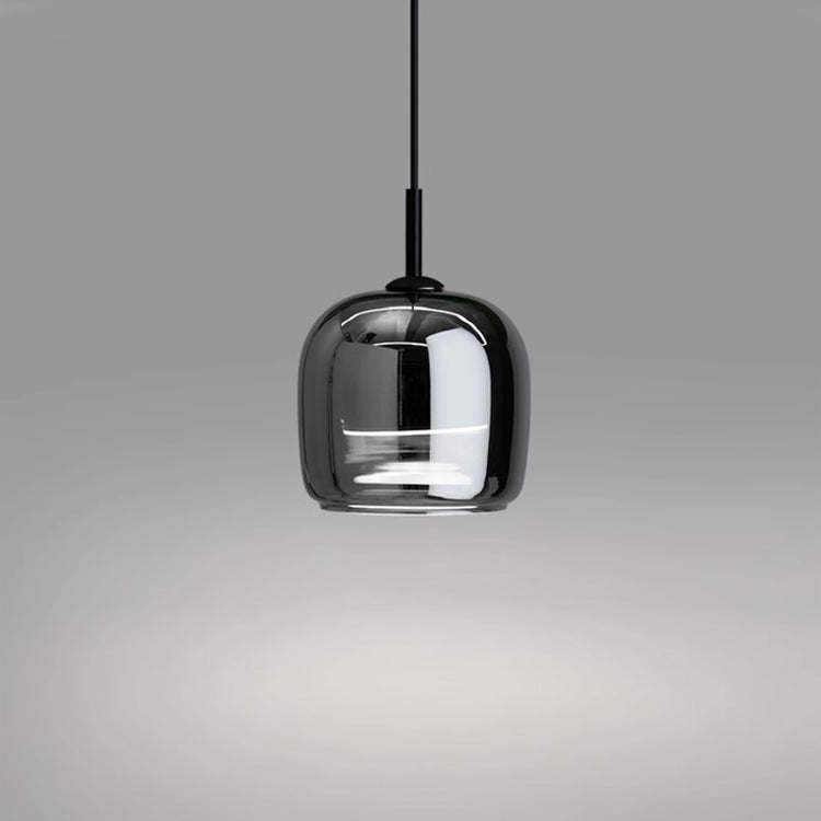 Lampa sufitowa wisząca czarne szkło styl nordycki nowoczesny dom