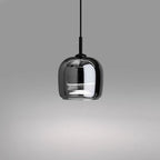 Lampa sufitowa wisząca czarne szkło styl nordycki nowoczesny dom