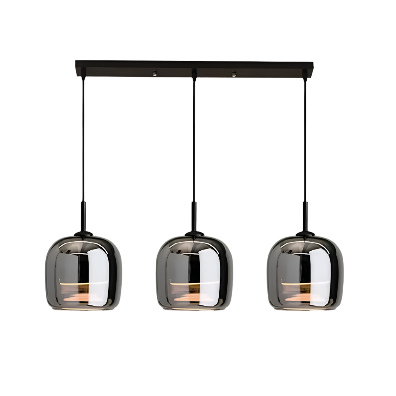 Lampa sufitowa wisząca czarne szkło styl nordycki nowoczesny dom
