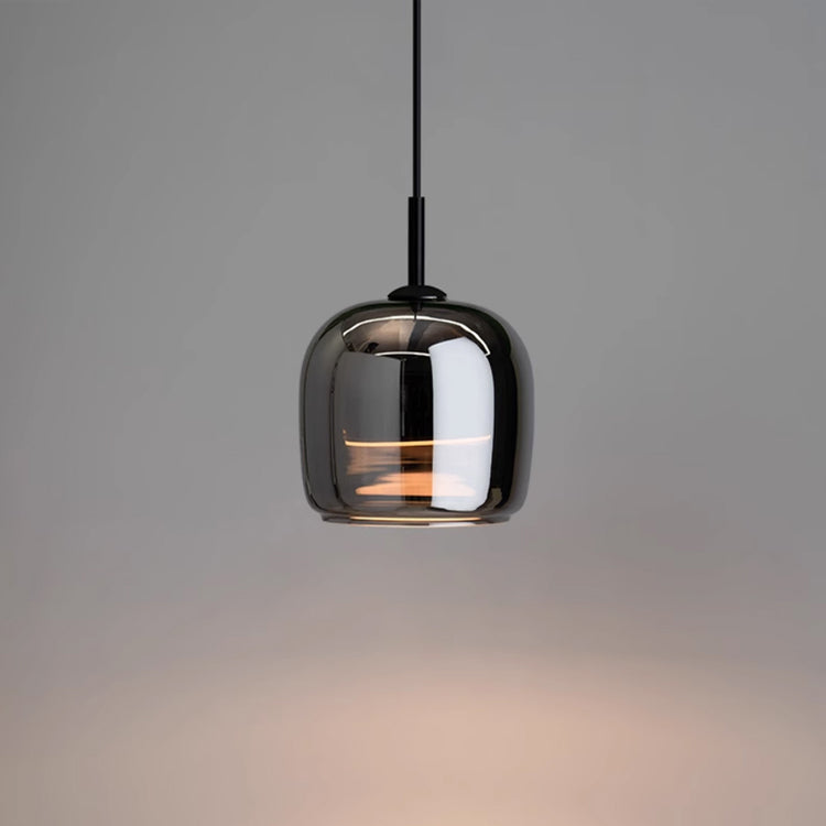 Lampa sufitowa wisząca czarne szkło styl nordycki nowoczesny dom