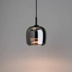 Lampa sufitowa wisząca czarne szkło styl nordycki nowoczesny dom