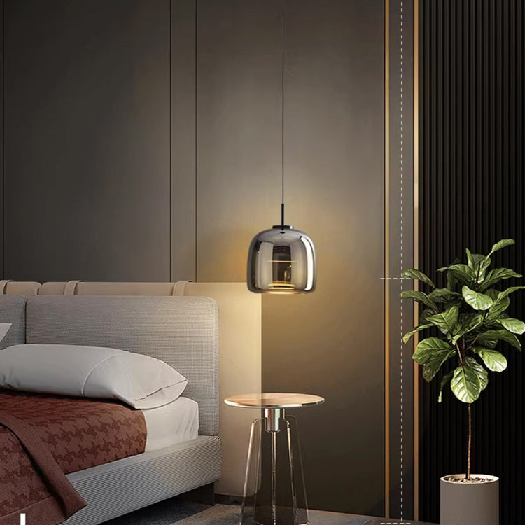 Wnętrze skandynawskie Lampa wisząca w stylu nordyckim z czarnego szkła do nowoczesnego domu