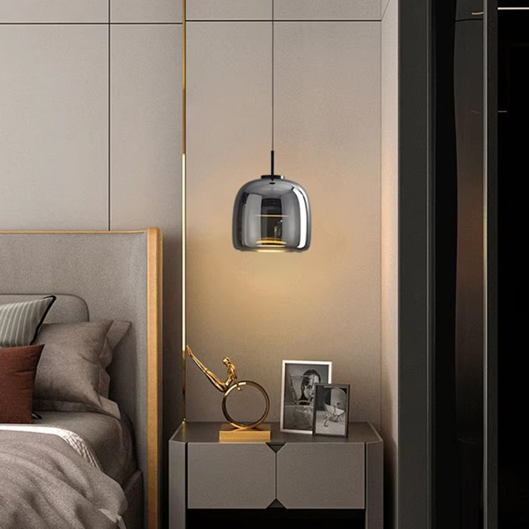 Wnętrze skandynawskie Lampa wisząca w stylu nordyckim z czarnego szkła do nowoczesnego domu