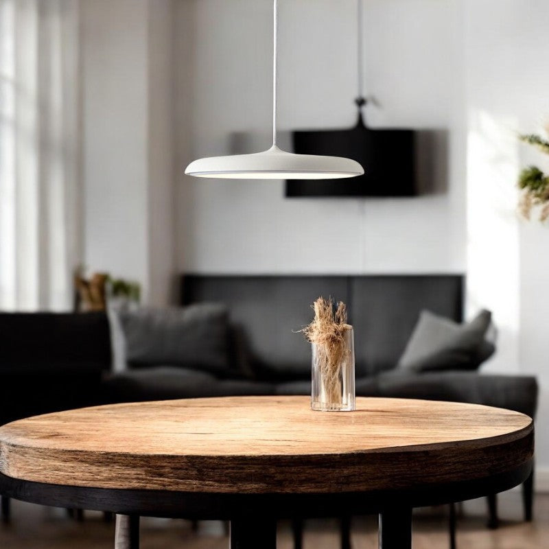 Ponadczasowa skandynawska lampa wisząca LED w kształcie dysku do nowoczesnego domu
