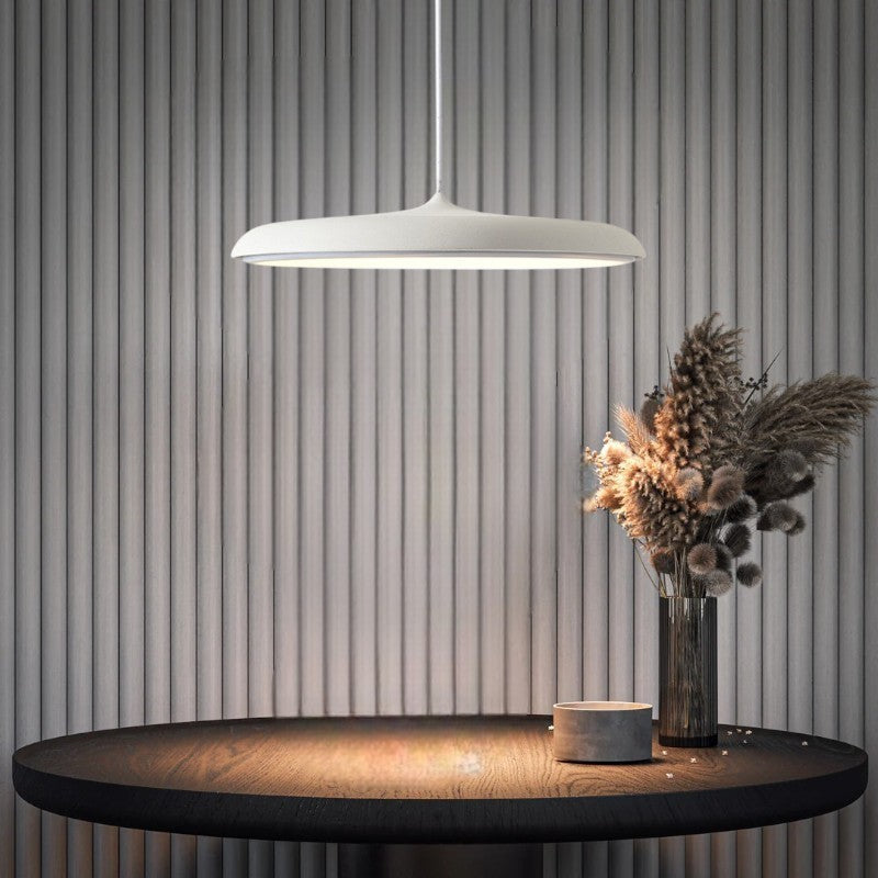 Ponadczasowa skandynawska lampa wisząca LED w kształcie dysku do nowoczesnego domu