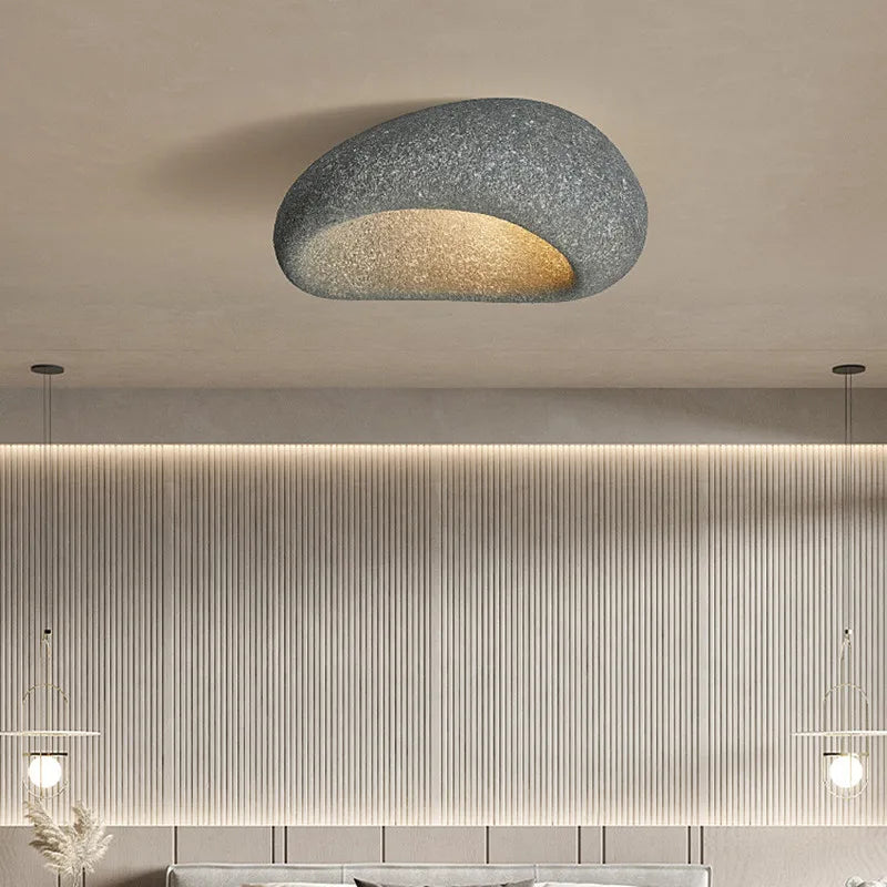 Minimalistyczna Lampa Sufitowa w Stylu Wabi-Sabi dla Spokojnego Wnętrza