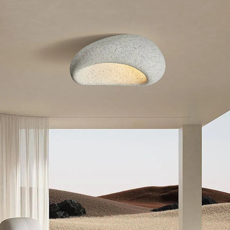 Minimalistyczna Lampa Sufitowa w Stylu Wabi-Sabi dla Spokojnego Wnętrza