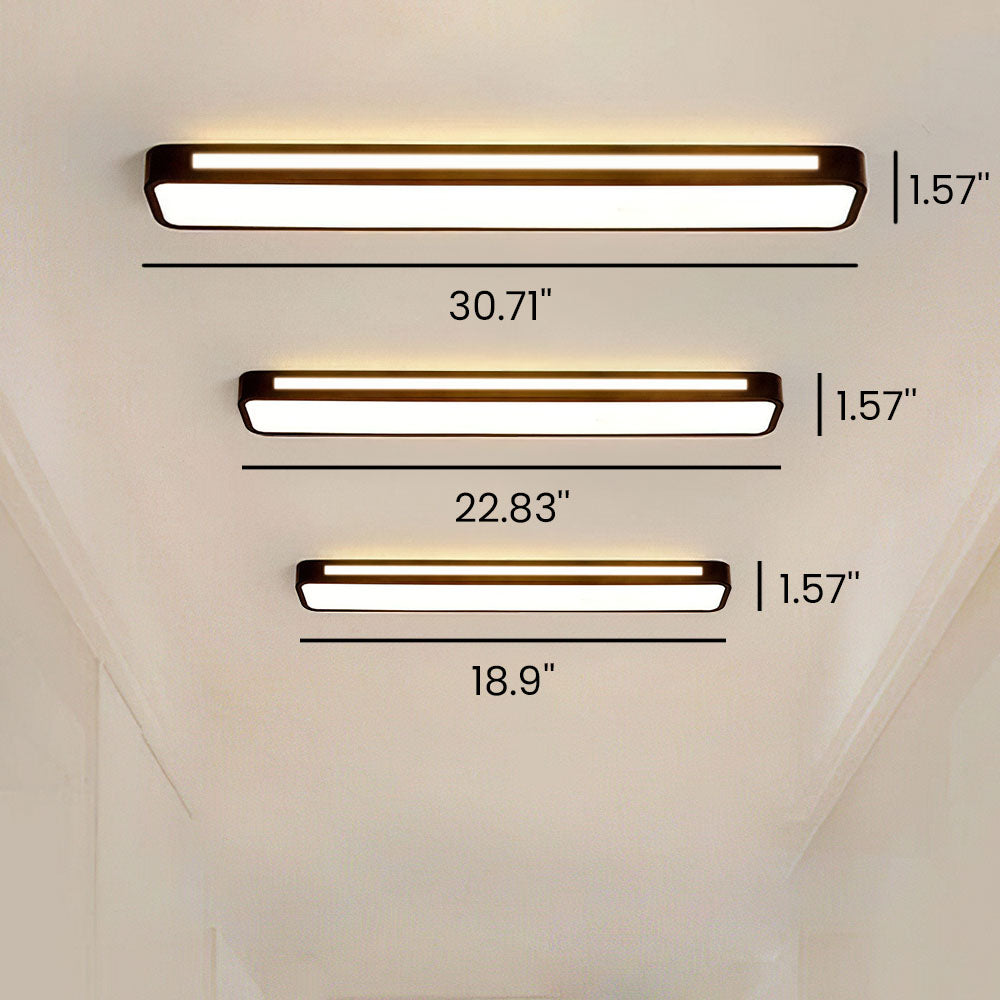 Nordycka minimalistyczna długa lampa sufitowa LED