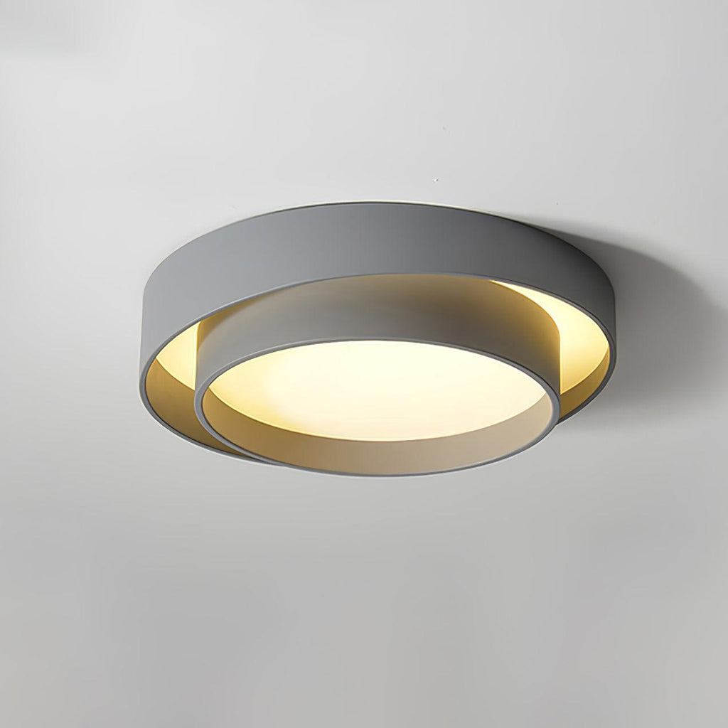 Nowoczesna lampa sufitowa w stylu nordyckiego art déco – okrągły model LED